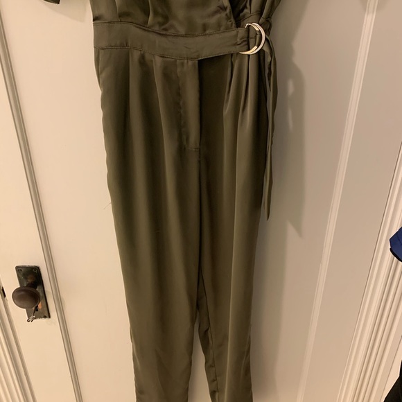 DO + BE Green silk jumpsuit - Picture 2 of 6